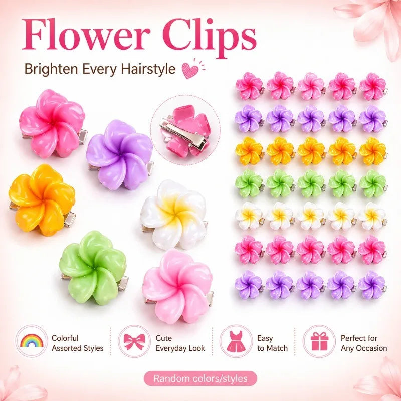 218pcs Flower Hair Accessories Set – Girls Hair Bands & Clips Girls Hair Accessories Nixie