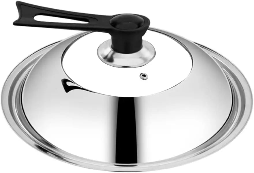 Stainless Steel Wok Lid 30–36cm | Visible Glass Pot Cover Wok Pan Lid Nixie