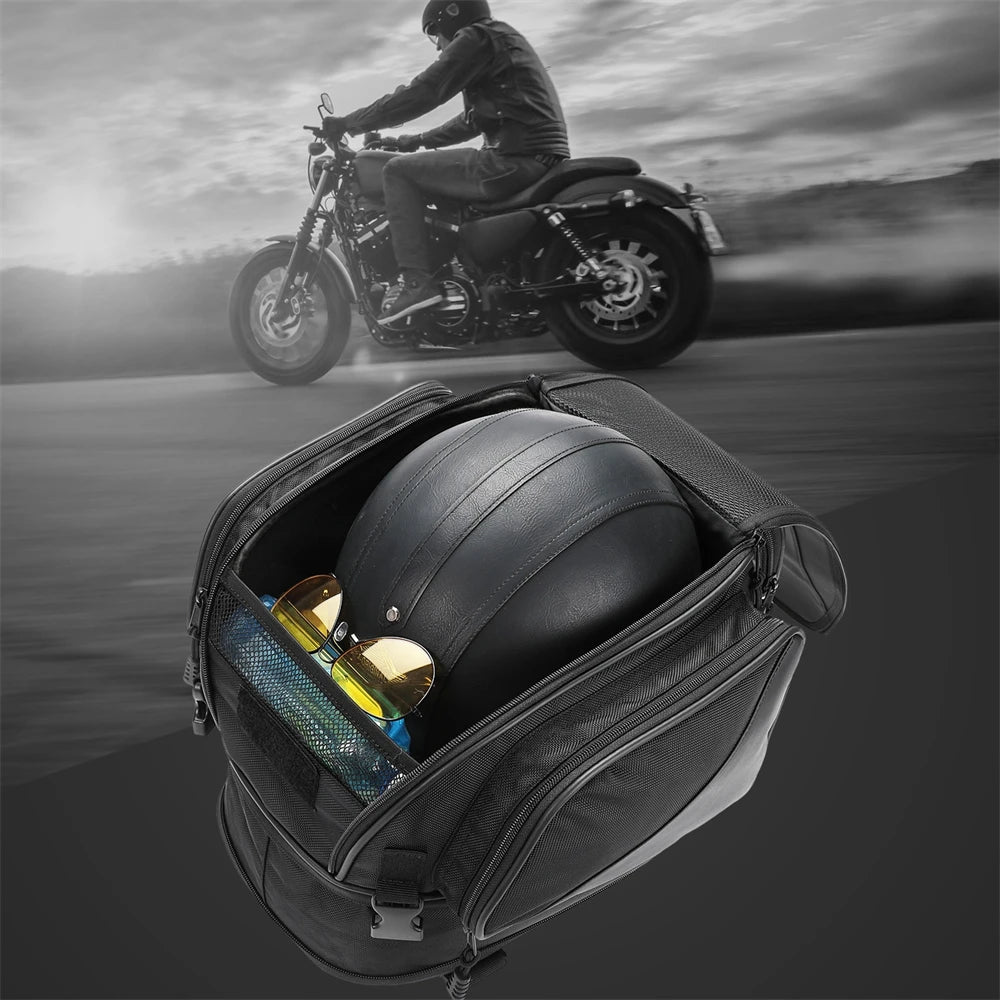 KEMITOUR 18-22L Expandable Motorcycle Tail Bag | Waterproof Motorcycle Tail Bag Nixie