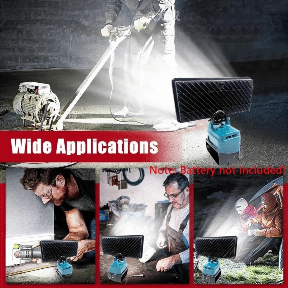 LED Work Light 4/8 Inch for Makita 18V Battery + 2 USB Ports LED Work Light Nixie