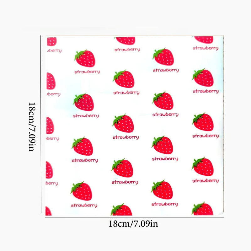 50Pcs Food Grade Non-Stick Baking Wax Paper – Floral Print Baking Wax Paper Nixie