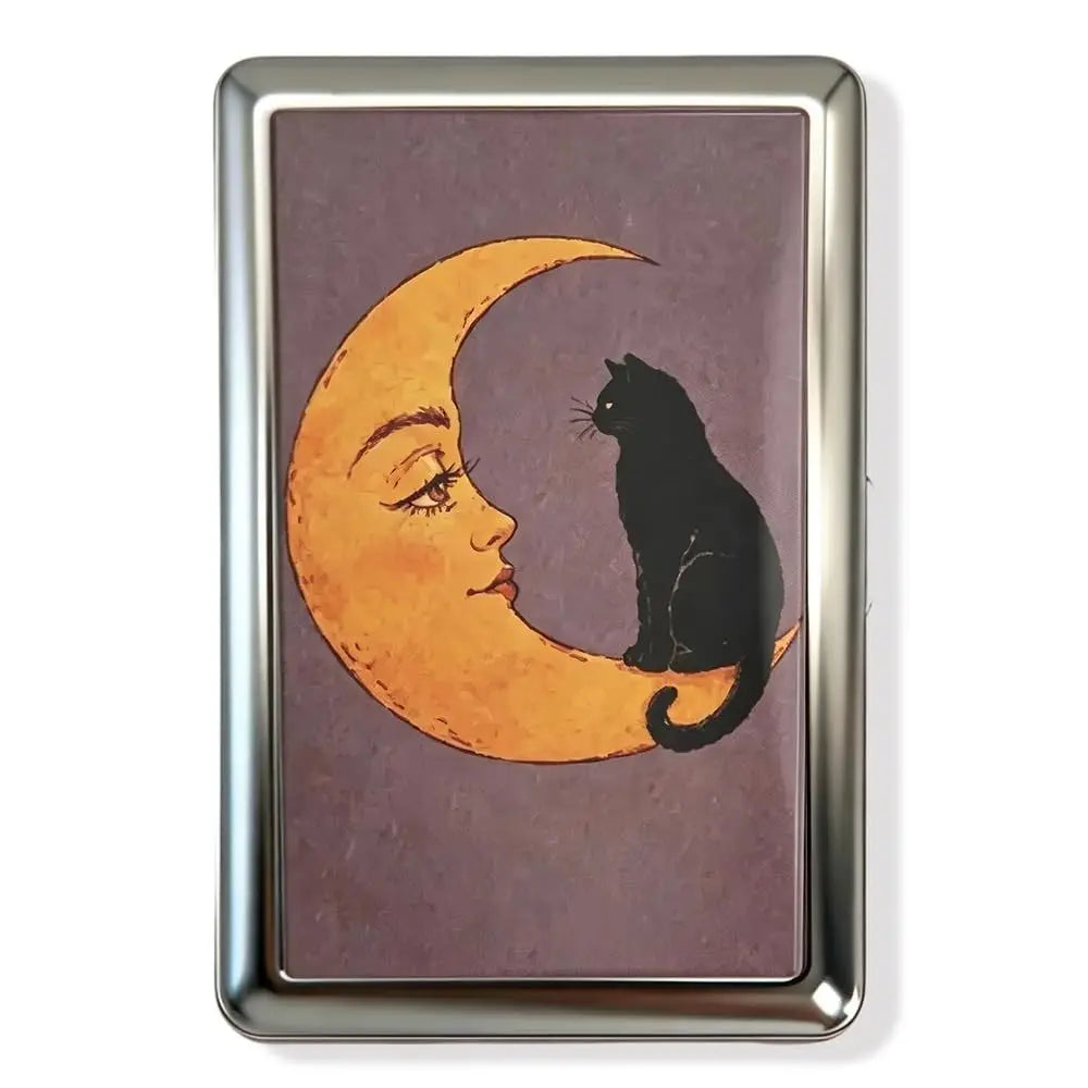 Vintage Metal Flip Card Case – Retro Compact Card Holder Metal Card Holder Nixie