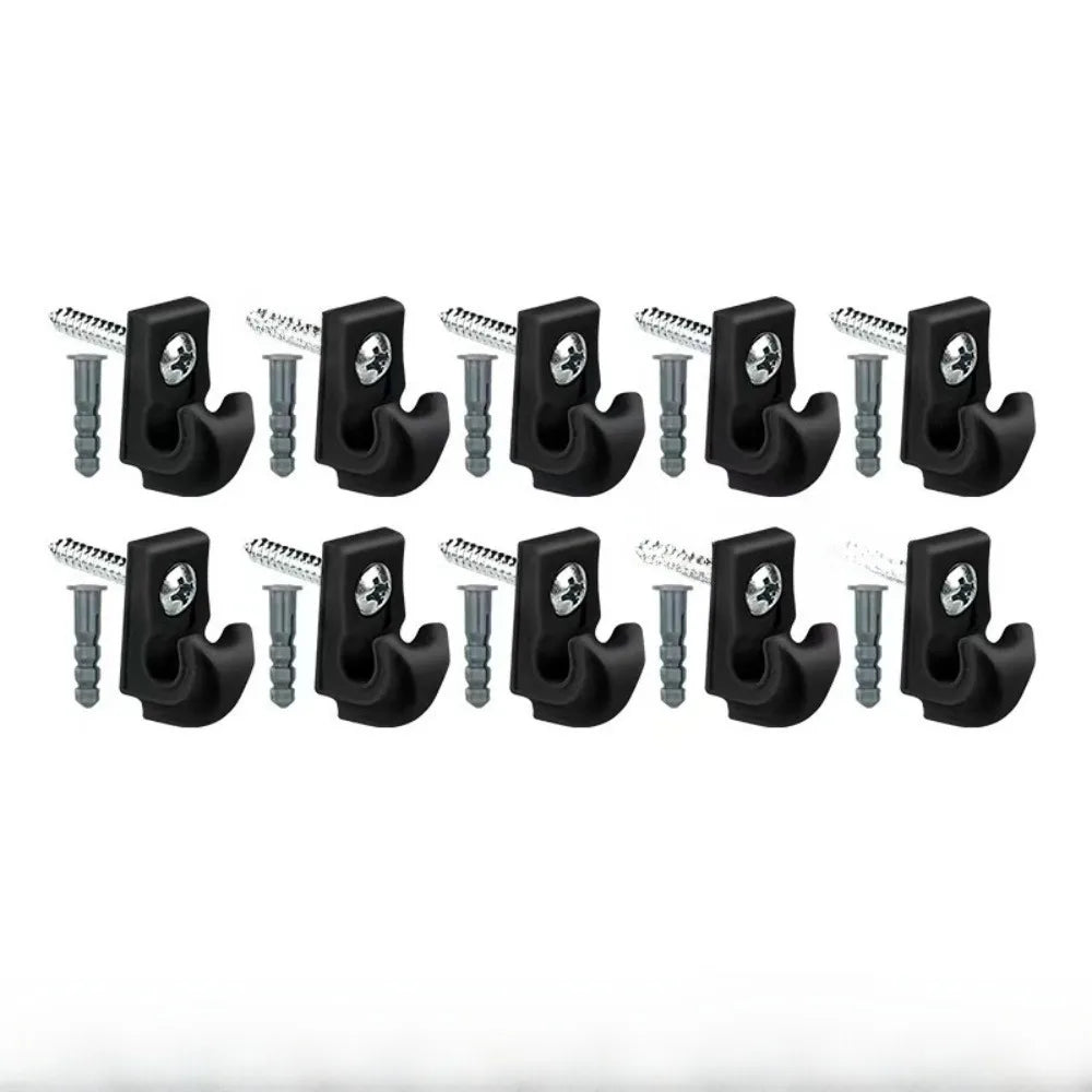 10-Pack Weatherproof Plastic String Light Hooks & Patio Clips String Light Hooks Nixie Black