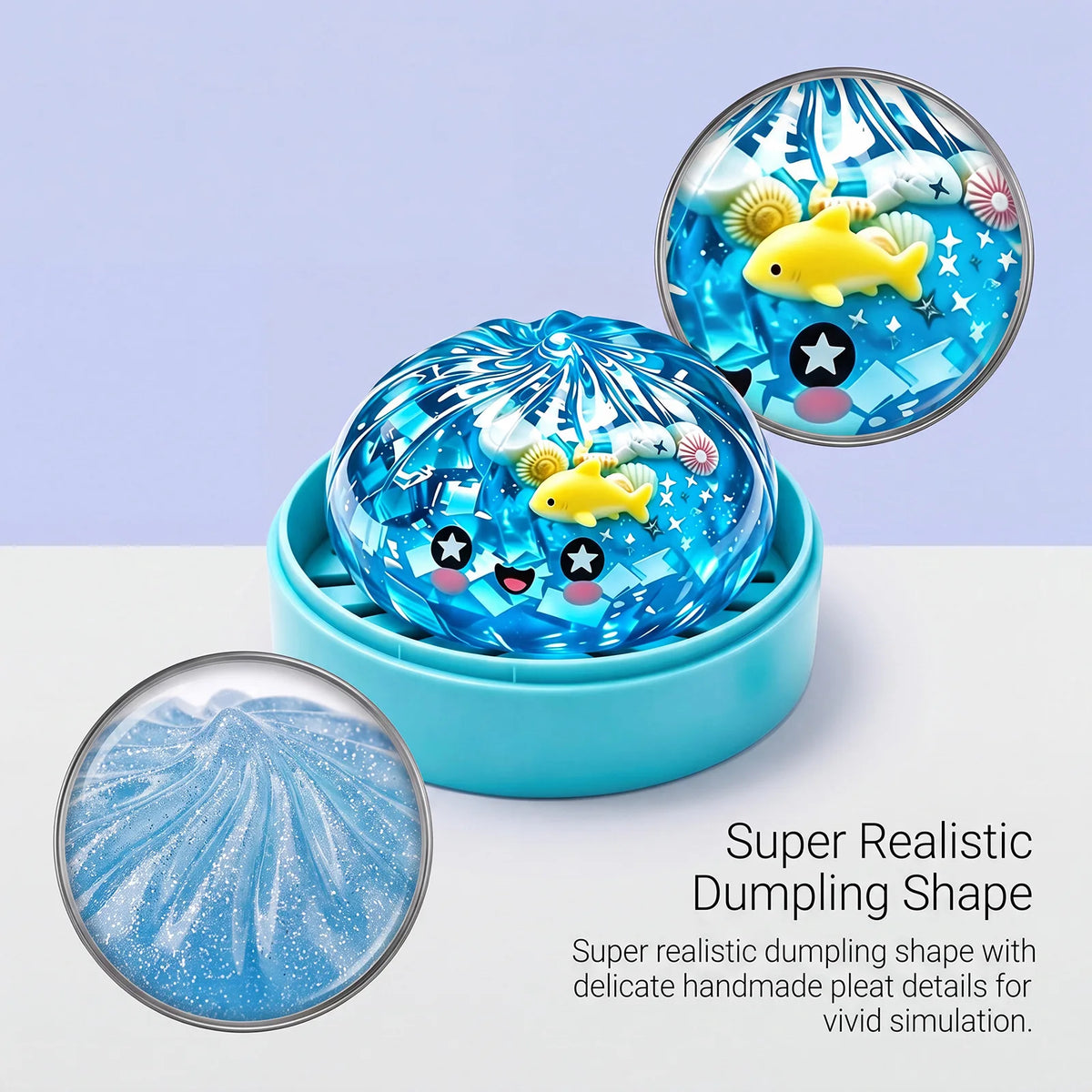 Sea Animal Glitter Squishy Toy | Hidden Mystery Squeeze Bun Squishy Fidget Toy Nixie