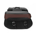 KEMITOUR Throw-Over Motorcycle Saddlebags | PU Leather Waterproof Motorcycle Saddlebags Nixie Brown