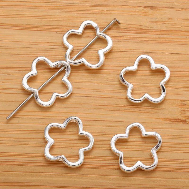 20pcs Antique Flower Spacer Beads Alloy Charms for Jewelry Making Jewelry Making Beads Nixie