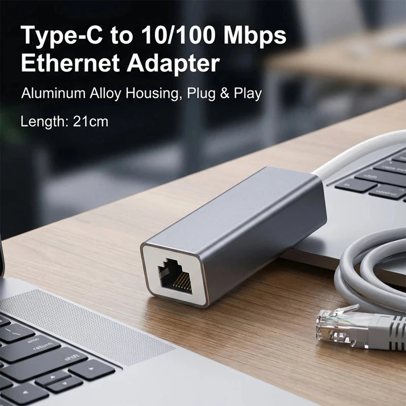 USB-C to RJ45 Gigabit Ethernet Adapter | 10/100/1000Mbps USB Ethernet Adapter Nixie