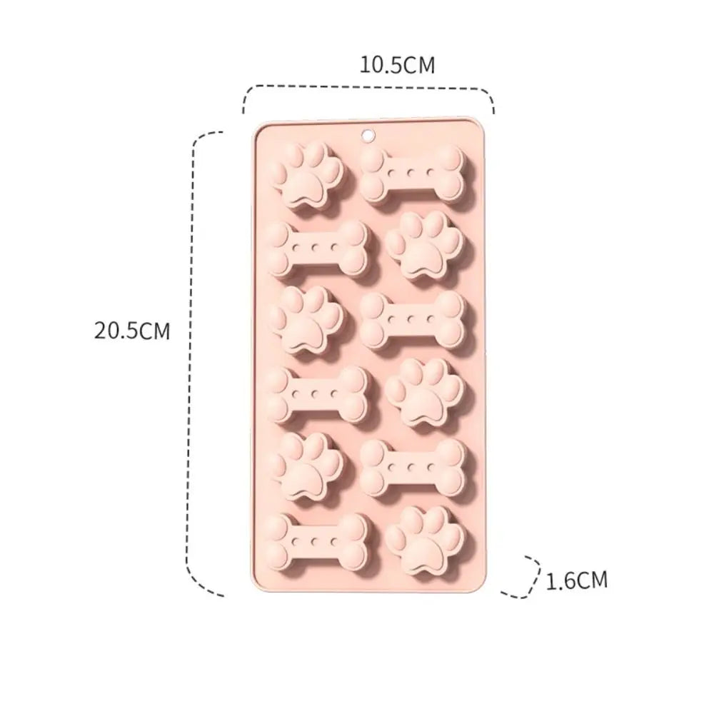 Food Grade Silicone Dog Biscuit & Paw Cookie Mold – Reusable