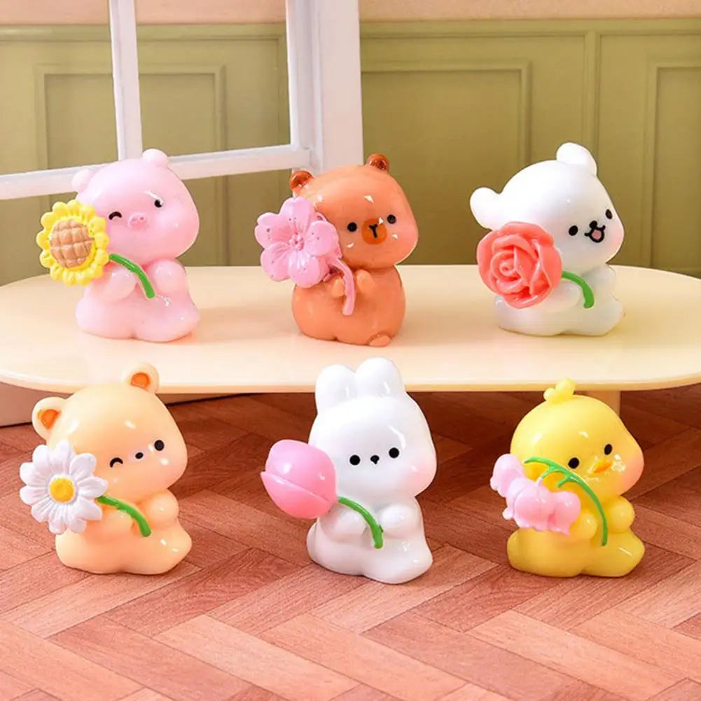 Mini Animal Resin Figurines – Fairy Garden & Cake Decor Set Miniature Figurine Nixie