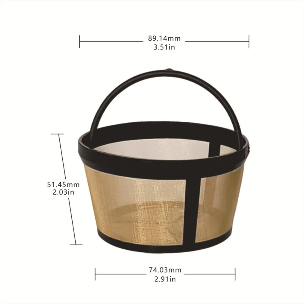 Reusable Coffee Filter Basket – Nylon Mesh & Stainless Steel