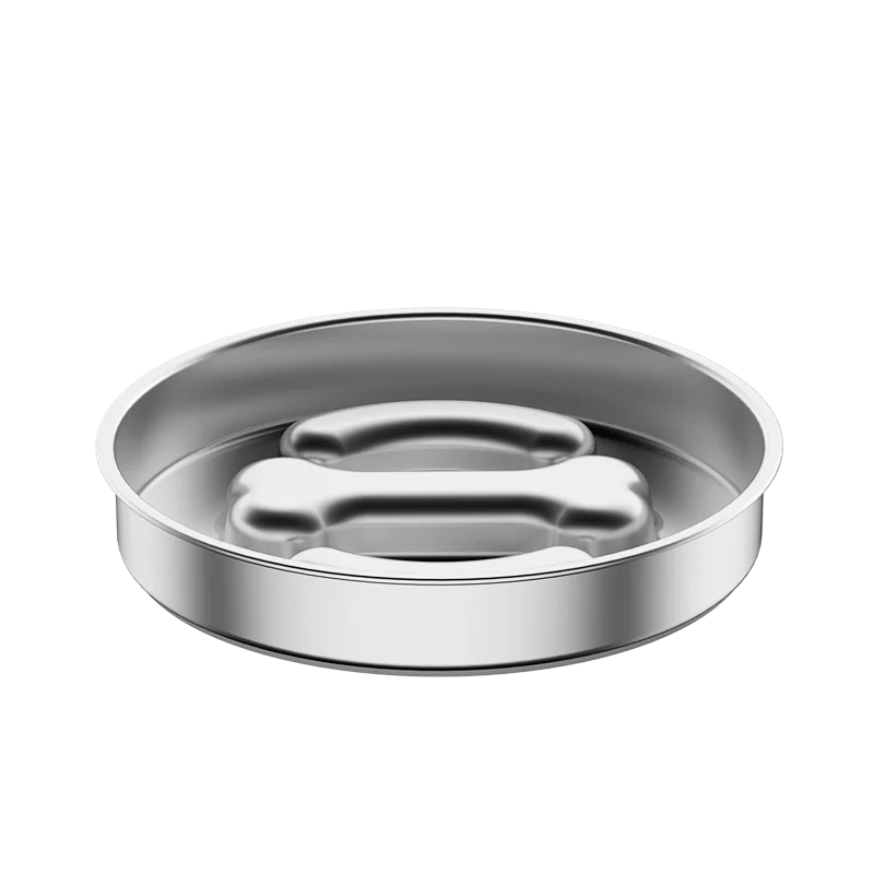 Nixie Stainless Steel Puzzle Slow Feeder Bowl for Dogs Dog Slow Feeder Bowl Nixie WHITE