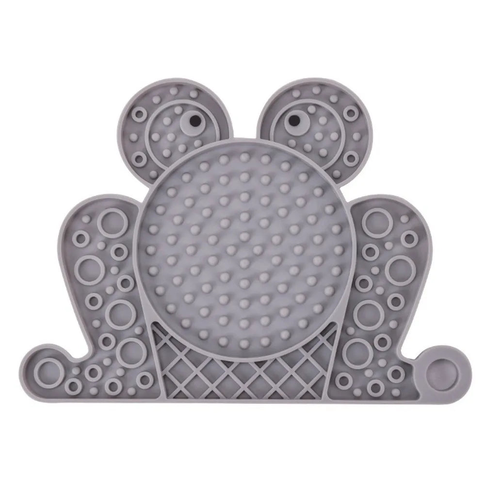 Silicone Slow Feeder Lick Mat – Frog & Fish Shape for Dogs