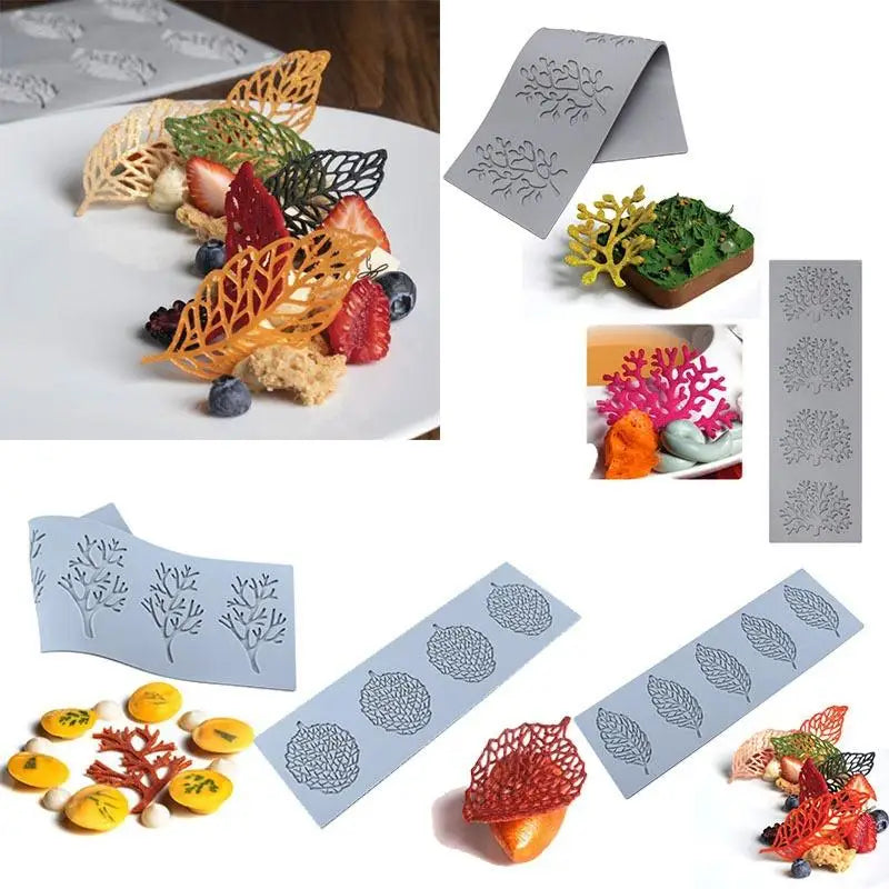 Leaf & Lace Silicone Fondant Molds for Cake Decorating Silicone Cake Mold Nixie