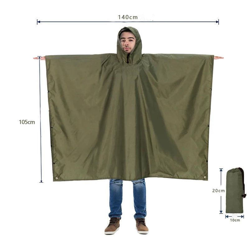 Heavy Duty Waterproof Rain Poncho – Lightweight Camping Raincoat Waterproof Rain Poncho Nixie