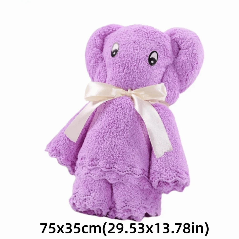 Bear-Shaped Coral Fleece Hand Towel – Soft & Absorbent Novelty Hand Towel Nixie