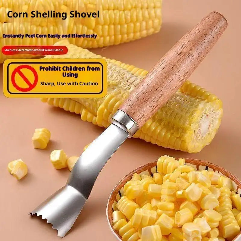 Stainless Steel Corn Peeler with Wood Handle | Corn Stripper Corn Peeler Tool Nixie