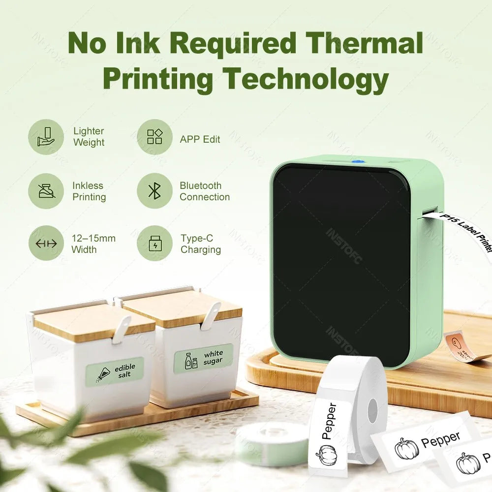 Marklife P15 Bluetooth Thermal Label Printer – Wireless & Portable