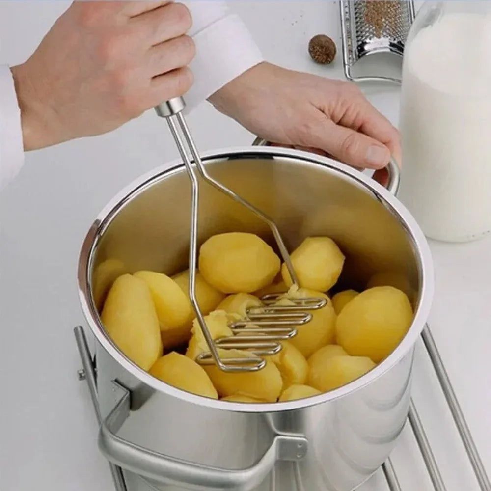 Stainless Steel Wavy Potato Masher – Mashed Potatoes & More Potato Masher Nixie