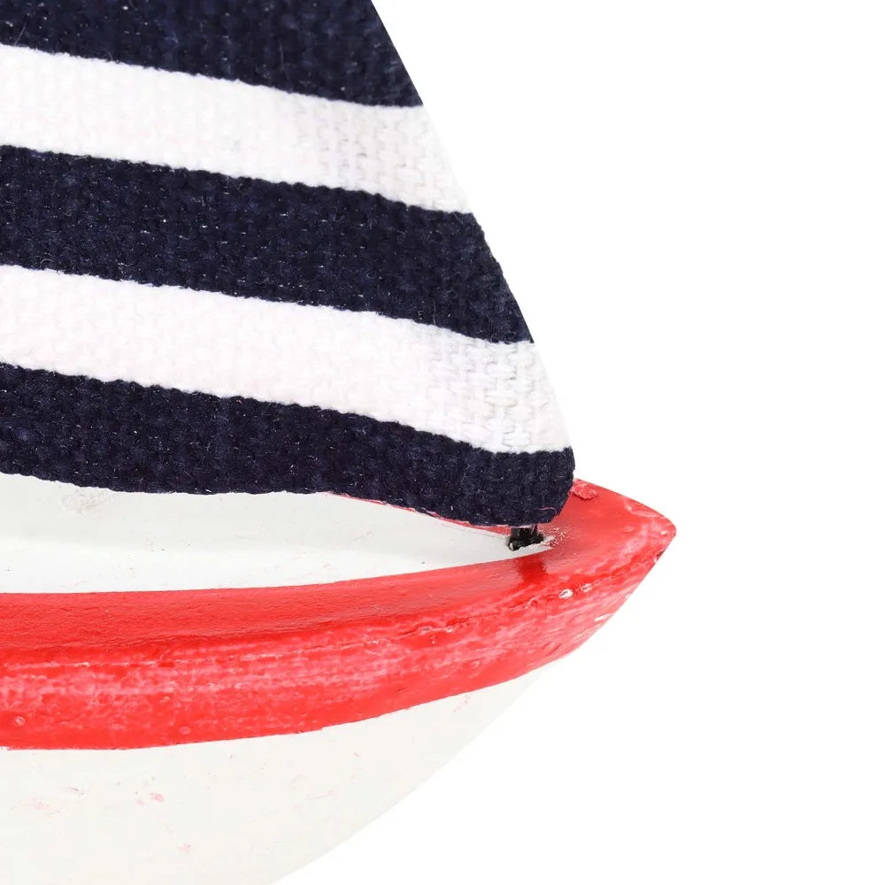 Wood Mini Mediterranean Sailboat Ornament – Retro Marine Decor Tabletop Sailboat Ornament Nixie