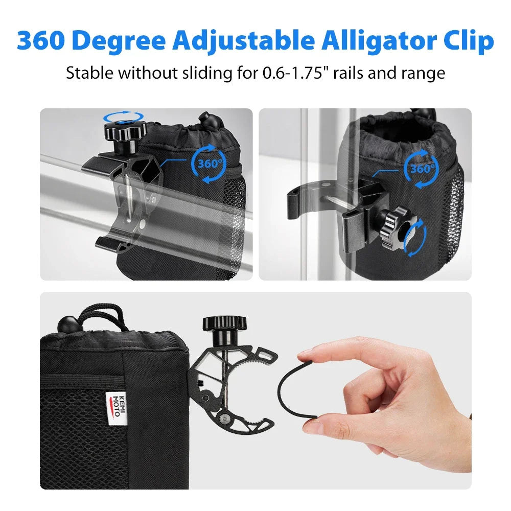 KEMITOUR Adjustable Motorcycle Cup Holder Clamp – Bike ATV Boat Motorcycle Cup Holder Nixie