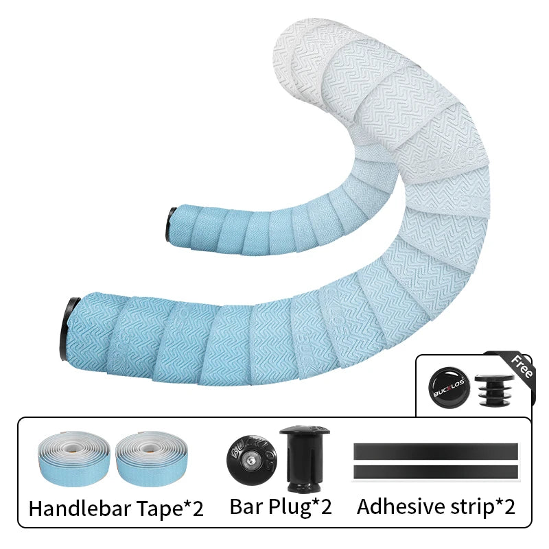 BUCKLOS Bike Handlebar Tape – Non-Slip Road & Gravel Bar Wrap Bicycle Handlebar Tape Nixie BLUE