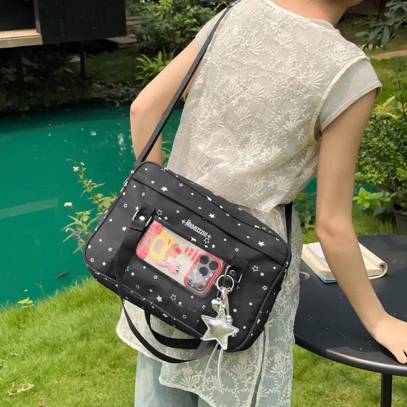 Kawaii Polka Dot Ita Bag – Anime Badge Crossbody Handbag Crossbody Ita Bag Nixie