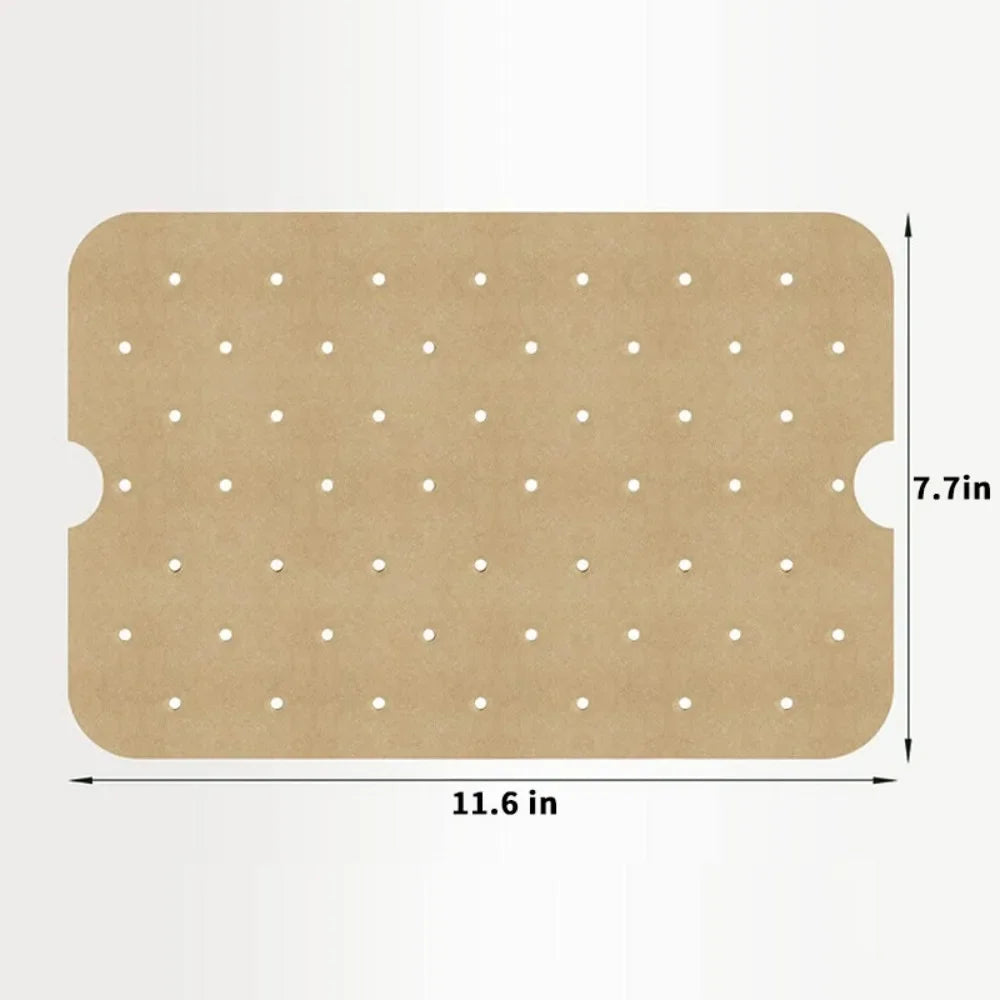 50Pcs Disposable Perforated Air Fryer Baking Paper Liners Air Fryer Liner Nixie