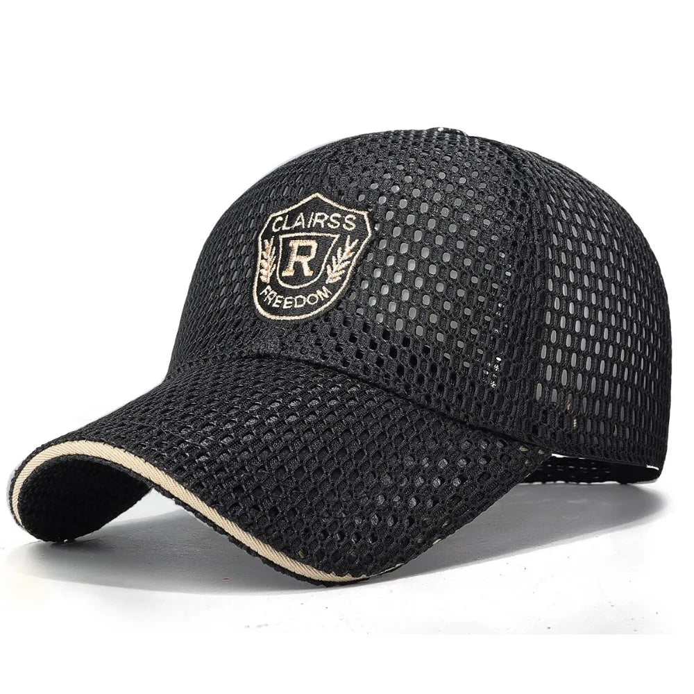Multicolor Mesh Baseball Cap – Breathable Adjustable Flat Cap