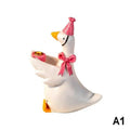 Goose Candle Holder Figurine Pink Party Hat – Birthday Decor Candle Holder Figurine Nixie A1