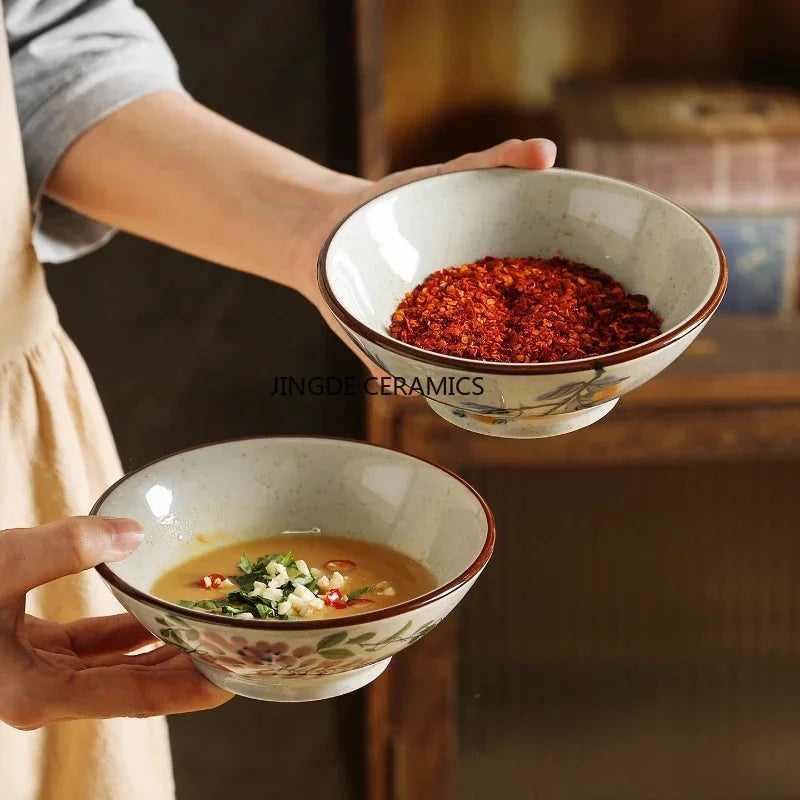 Vintage Ceramic Dipping Bowls – Underglaze Small Dishes | Nixie Ceramic Dipping Bowl Nixie
