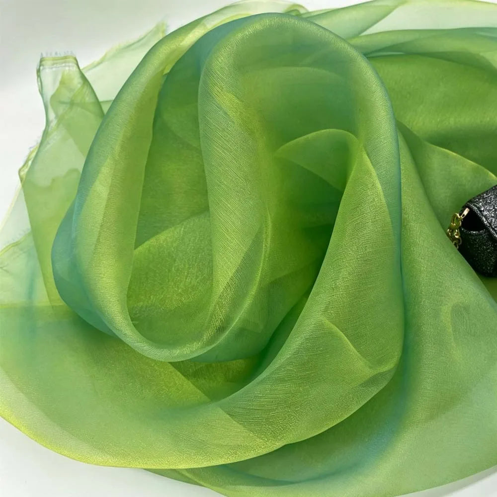 Two-Tone Gradient Organza Fabric 150x100cm – Soft Sheer Yarn