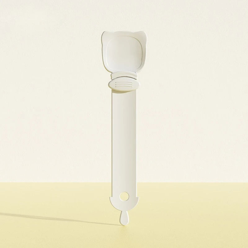 Cat Strip Feeder Spoon – Long Handle Lickable Wet Food Dispenser Cat Food Feeder Nixie WHITE