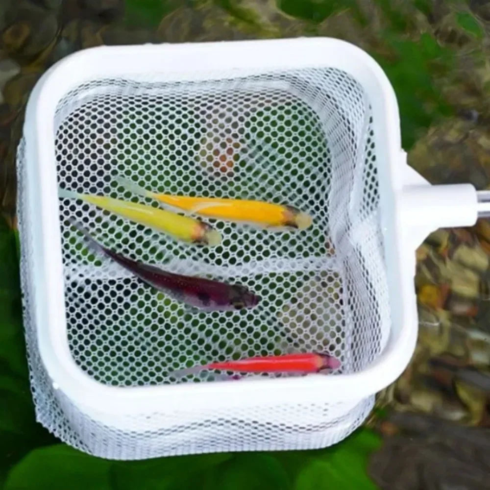 Aquarium Square Fishing Net Extendable Handle | Fish & Shrimp Aquarium Fishing Net Nixie