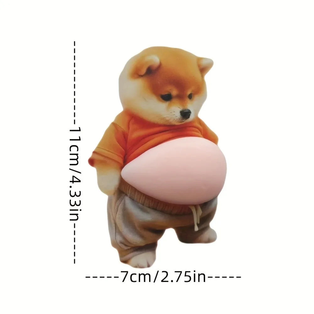 3D Shiba Inu Dog Belly Sticker – Cute Cartoon Puppy Decal Decorative Sticker Nixie