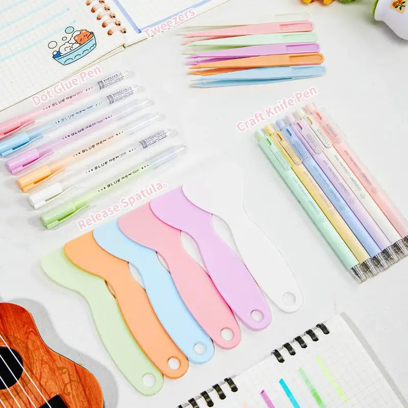 4-Piece DIY Journal Craft Kit – Glue Pen, Carving Knife & Tools DIY Craft Tool Set Nixie
