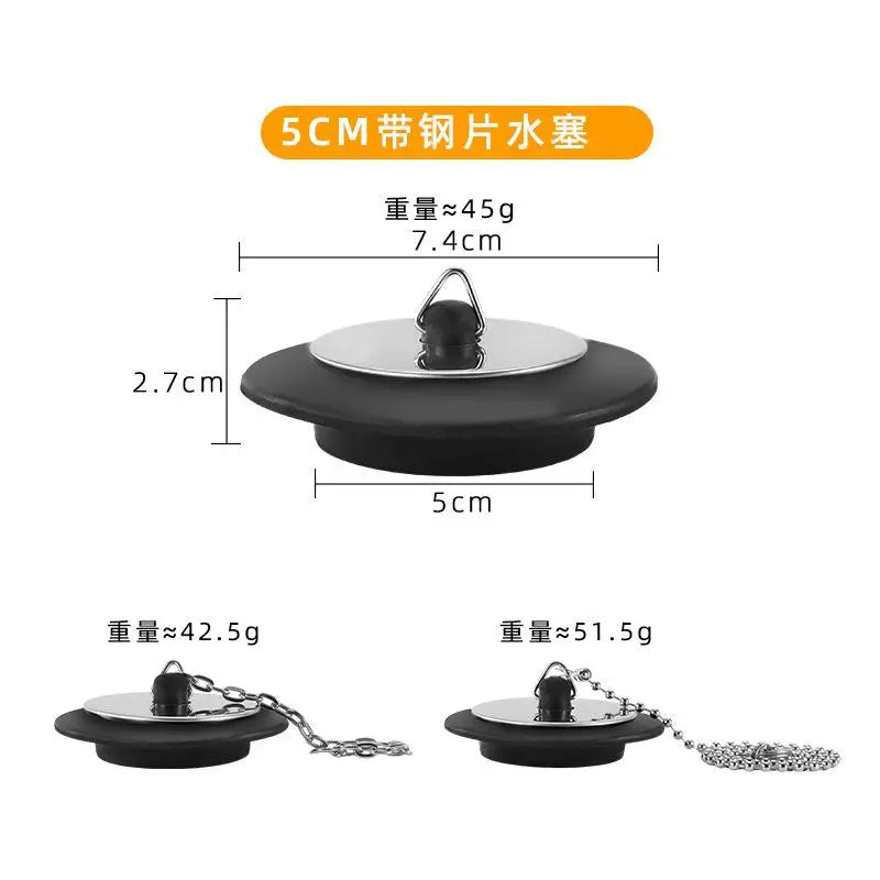 Stainless Steel Sink Stopper with Chain – Leak-Proof Drain Sink Drain Stopper Nixie L