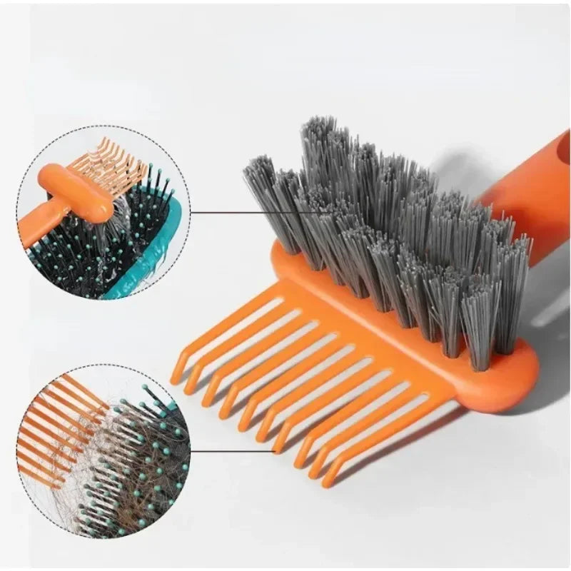 2-in-1 Comb Cleaning Brush – Mini Hair & Dust Remover Tool Comb Cleaning Brush Nixie