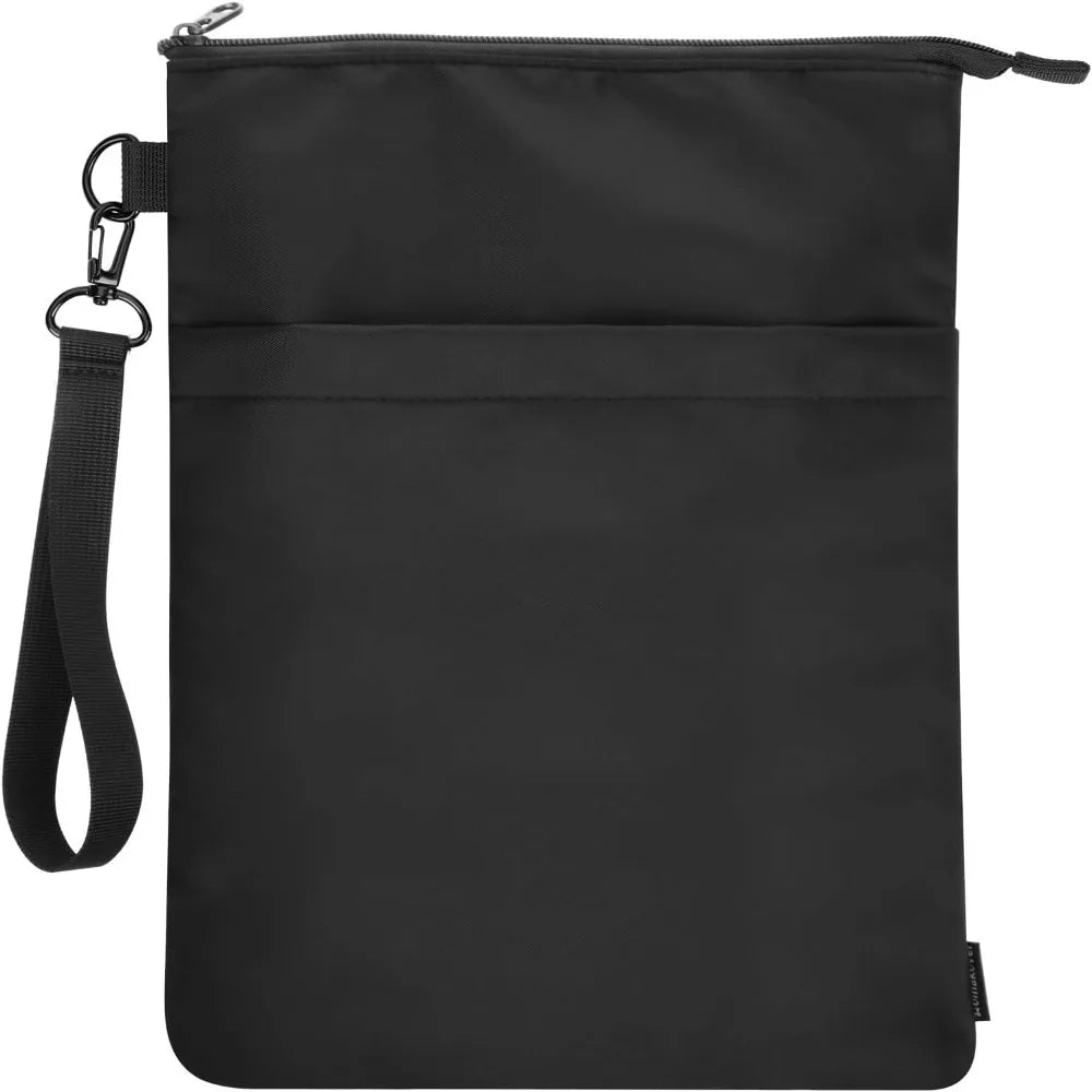 Zipper Book Sleeve – Water-Resistant Portable Book Cover Black