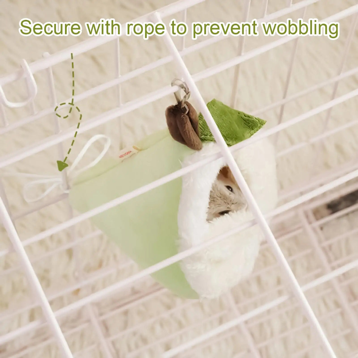 Pear-Shaped Hamster Hanging Bed | Small Pet Habitat Nest