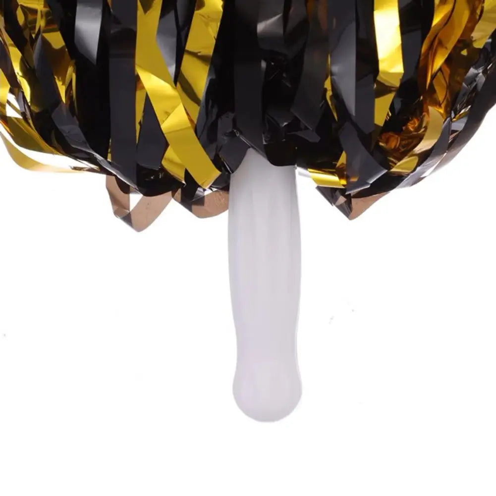 2Pcs Metallic Foil Cheerleading Pom Poms for Sports & Parties Cheerleading Pom Poms Nixie