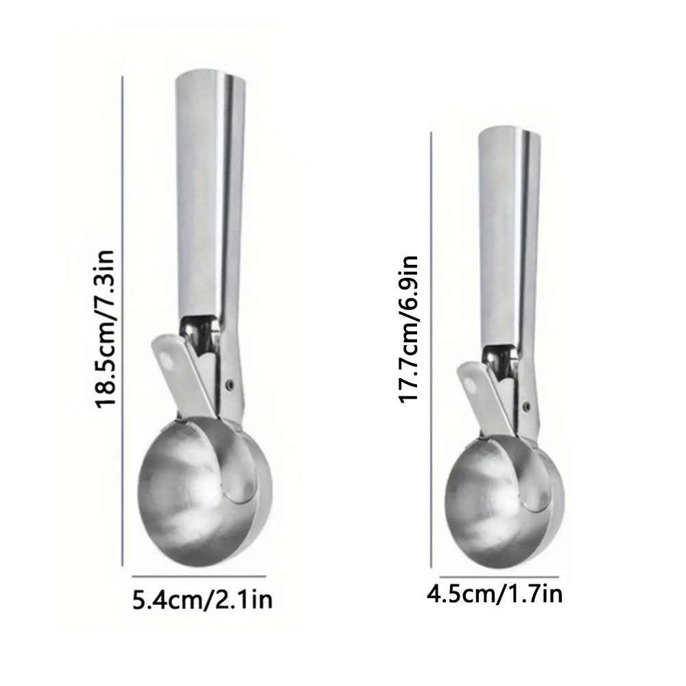 Stainless Steel Ice Cream & Fruit Ball Scoop – Dual-Purpose Ice Cream Scoop Nixie
