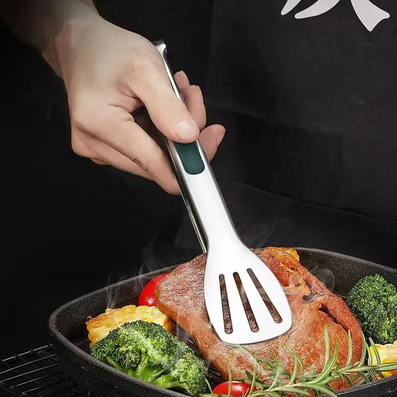 Non-Slip Stainless Steel Food Tongs – BBQ, Salad & Buffet Kitchen Food Tongs Nixie