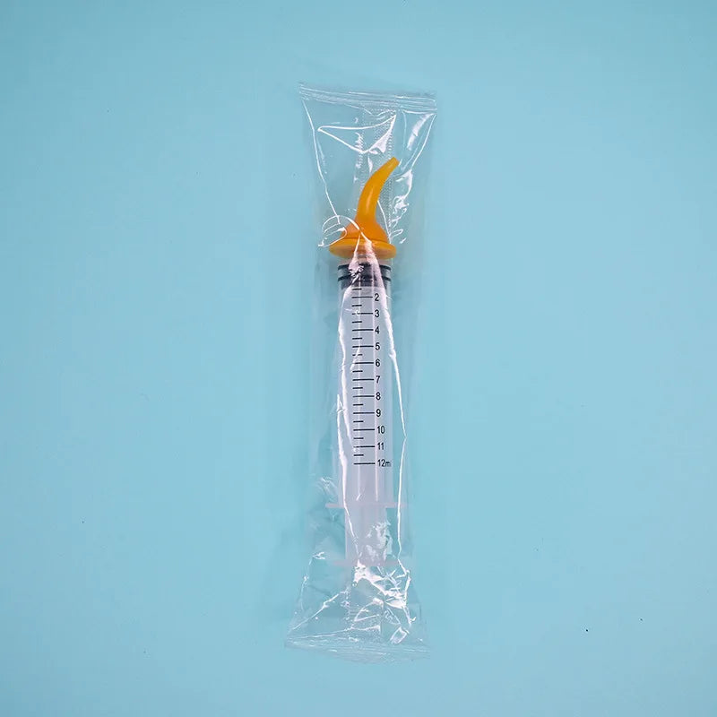 Pet Silicone Nipple Feeder & Oral Syringe for Puppies & Kittens Pet Nursing Feeder Nixie 12ml-yellow