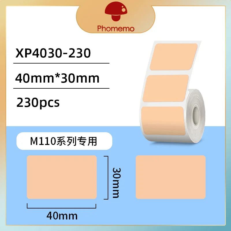 Phomemo M200 Color Labels 40x30mm – 3 Rolls, 690 Labels