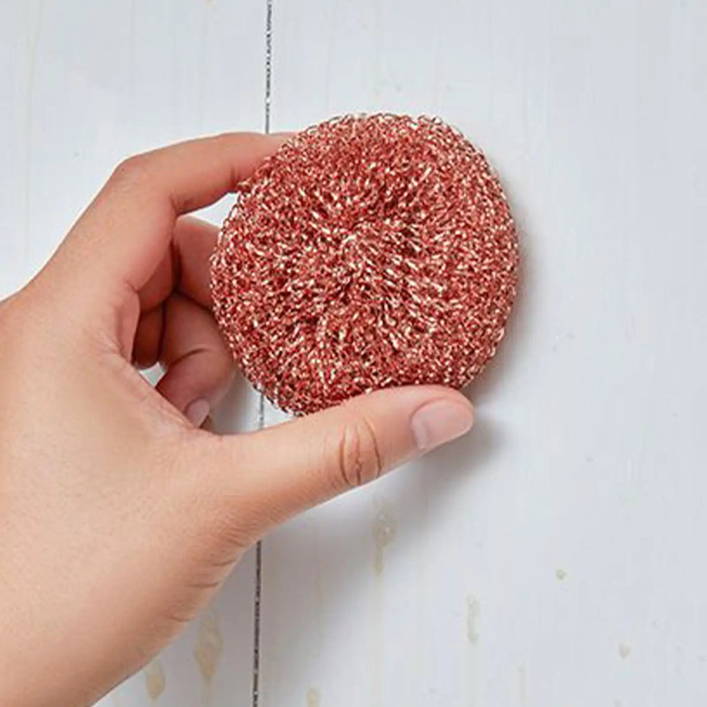 2PCS Copper Wire Scrubber Balls – Rust-Resistant Kitchen Cleaner