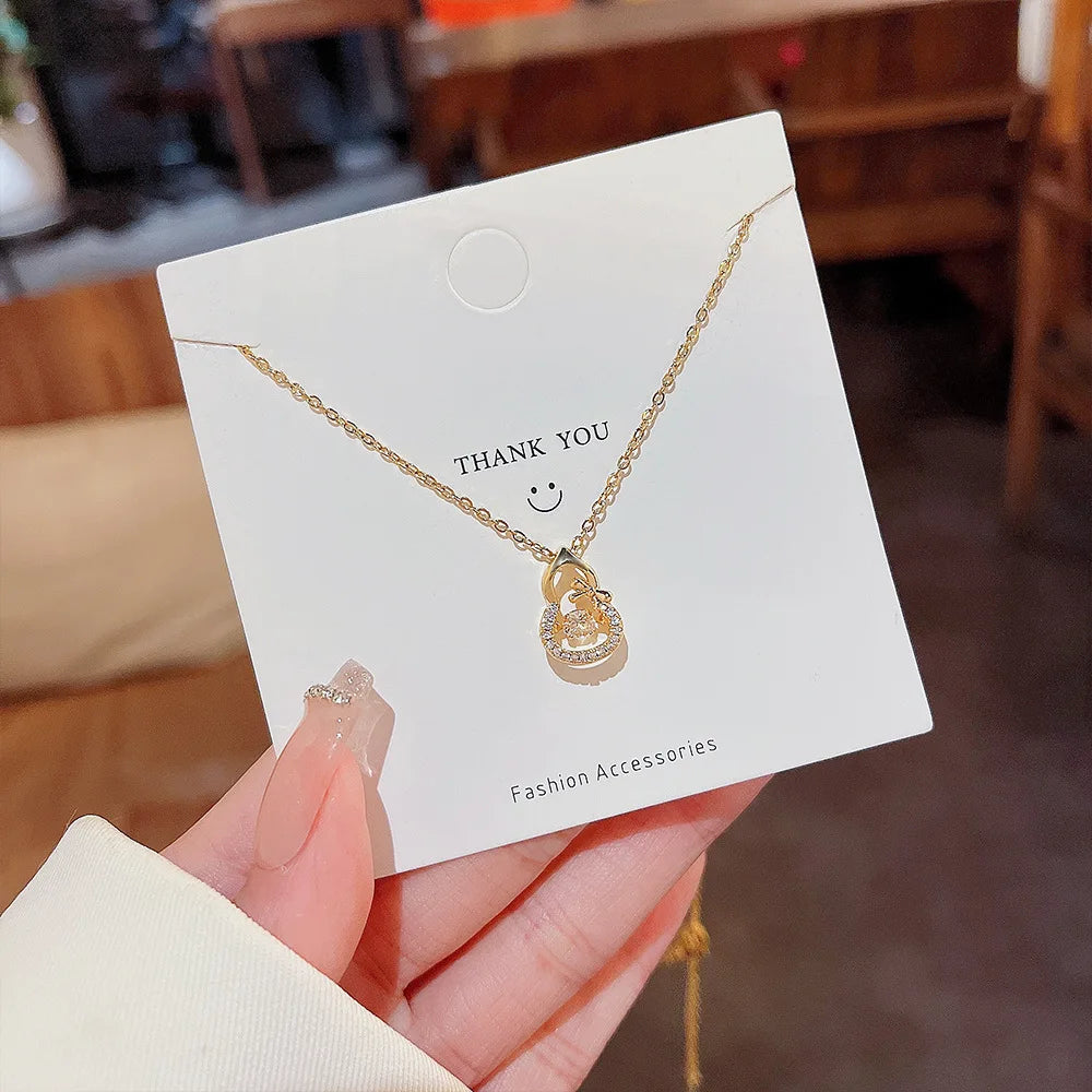 Gold-Plated Lucky Gourd Heart Choker Necklace | Minimalist Fashion Necklace Nixie
