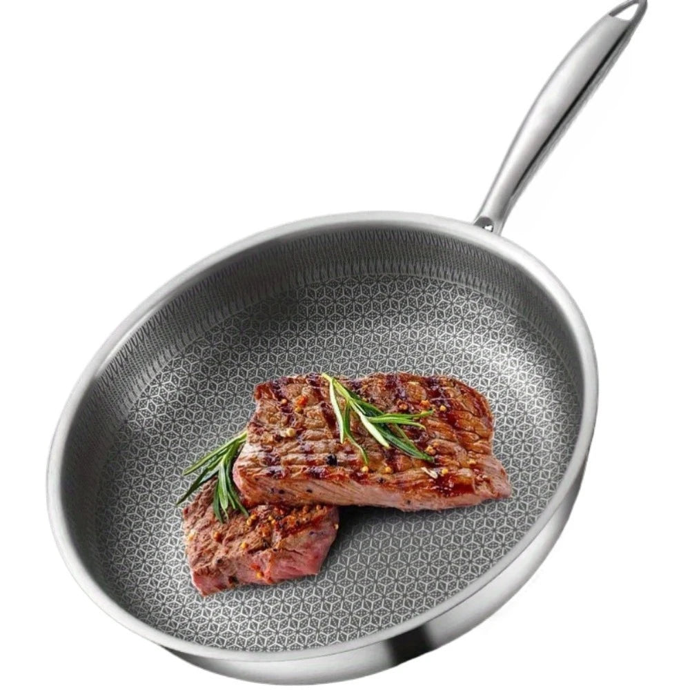 Honeycomb Non-Stick Stainless Steel Frying Pan 26cm | FEB.WIND Non-Stick Frying Pan Nixie