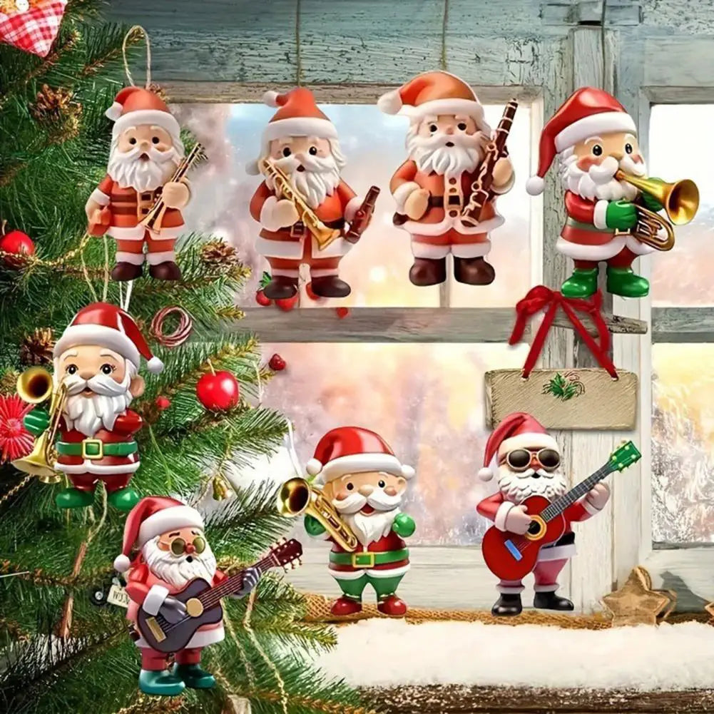 Santa Claus Musical Acrylic Christmas Tree Ornament