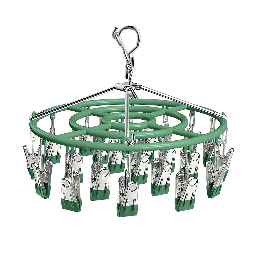 Stainless Steel Clothes Drying Rack 18/24 Non-Slip Clips