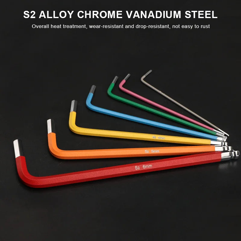 7-Piece Bike Hex Key Set – MTB & Road Bike Allen Wrench Kit Bike Hex Key Set Nixie